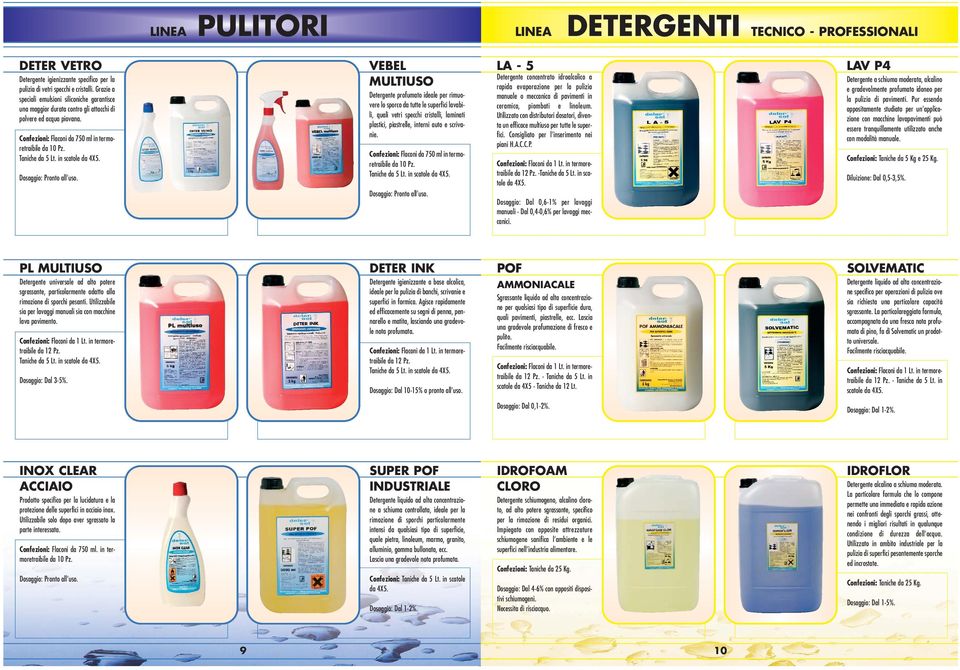 in scatole VEBEL MULTIUSO Detergente profumato ideale per rimuovere lo sporco da tutte le superfici lavabili, quali vetri specchi cristalli, laminati plastici, piastrelle, interni auto e scrivanie.