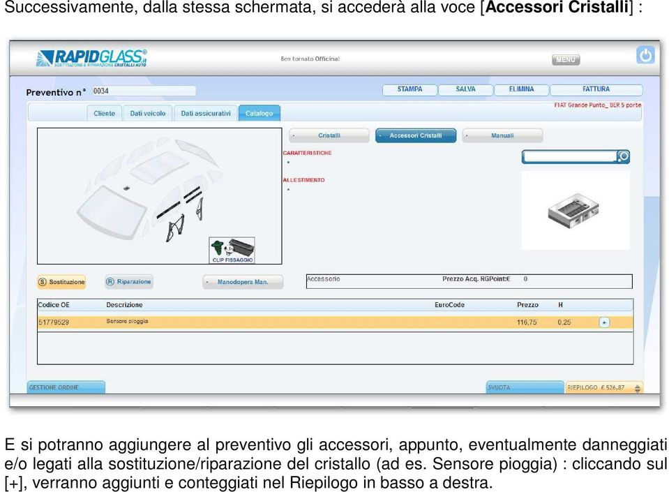 danneggiati e/o legati alla sostituzione/riparazione del cristallo (ad es.