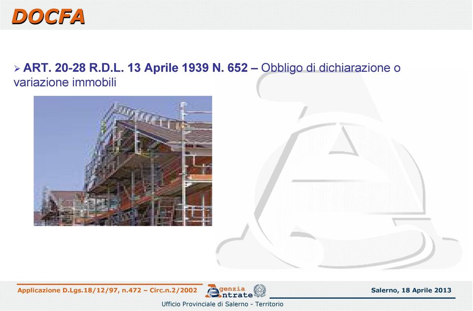 652 Obbligo di