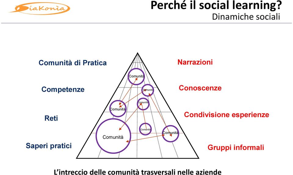 Conoscenze Reti Condivisione esperienze Saperi