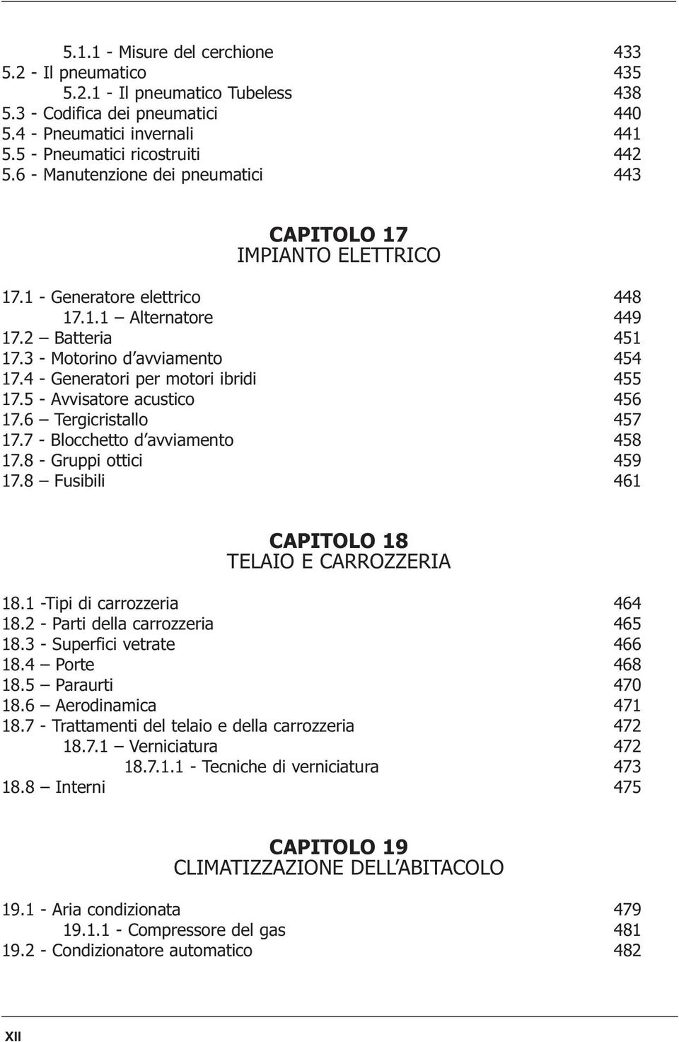 4 - Generatori per motori ibridi 455 17.5 - Avvisatore acustico 456 17.6 Tergicristallo 457 17.7 - Blocchetto d avviamento 458 17.8 - Gruppi ottici 459 17.