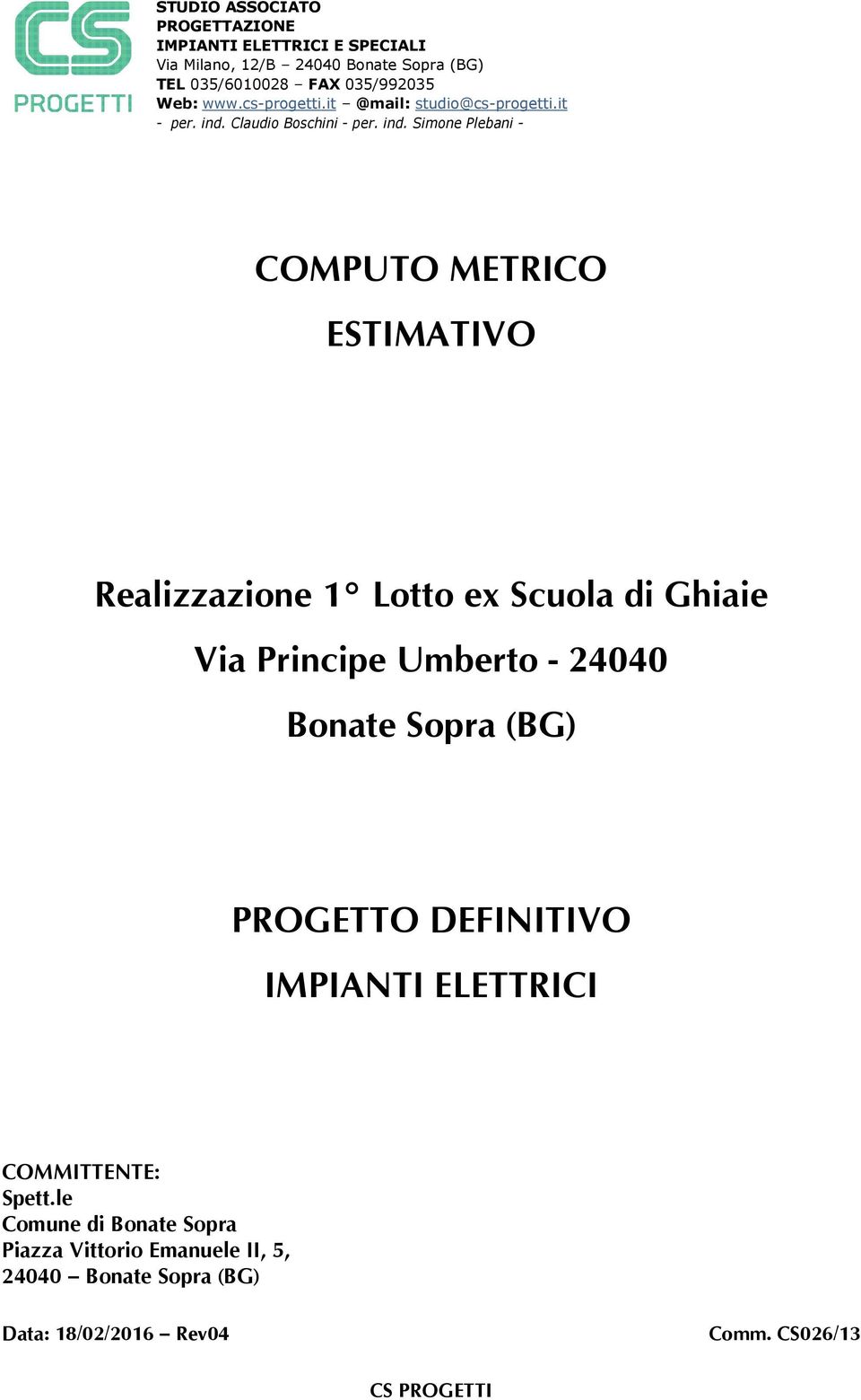 Claudio Boschini - per. ind.