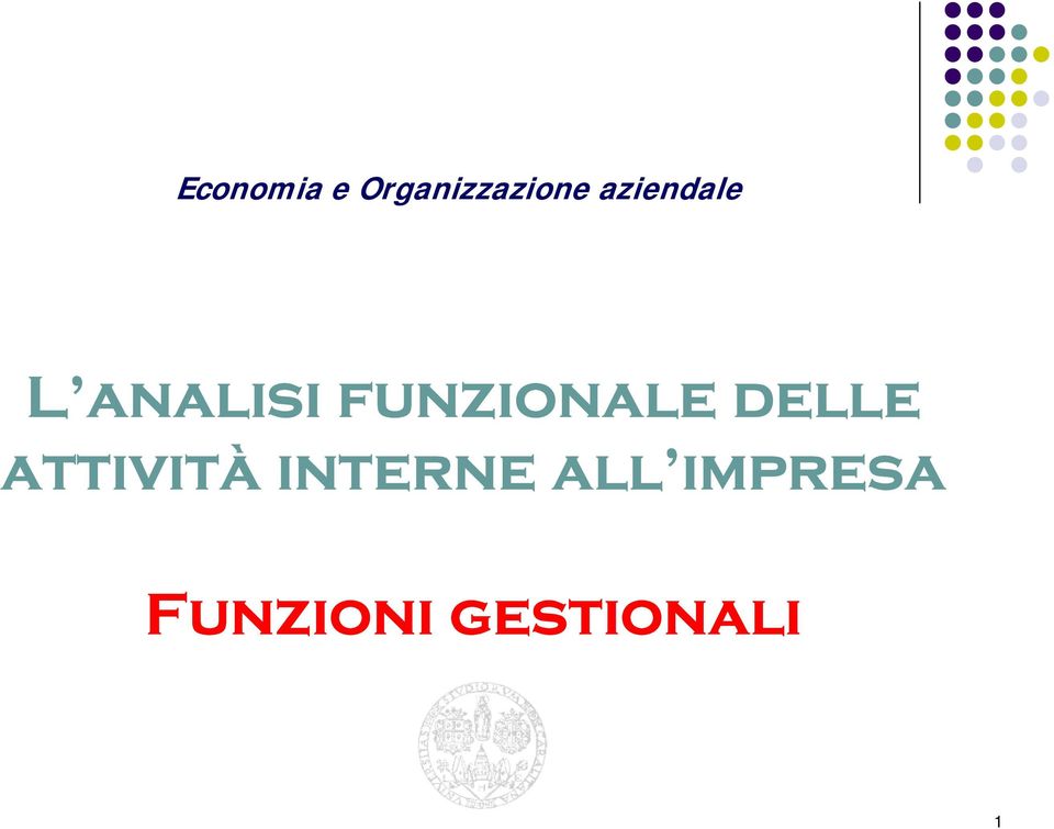 funzionale delle attività