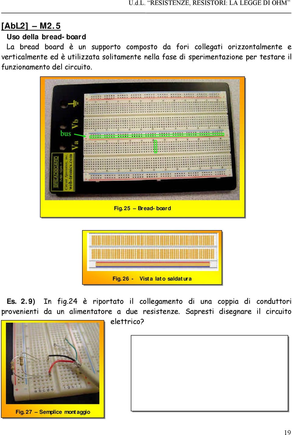 utilizzata solitamente nella fase di sperimentazione per testare il funzionamento del circuito. bus Fig.