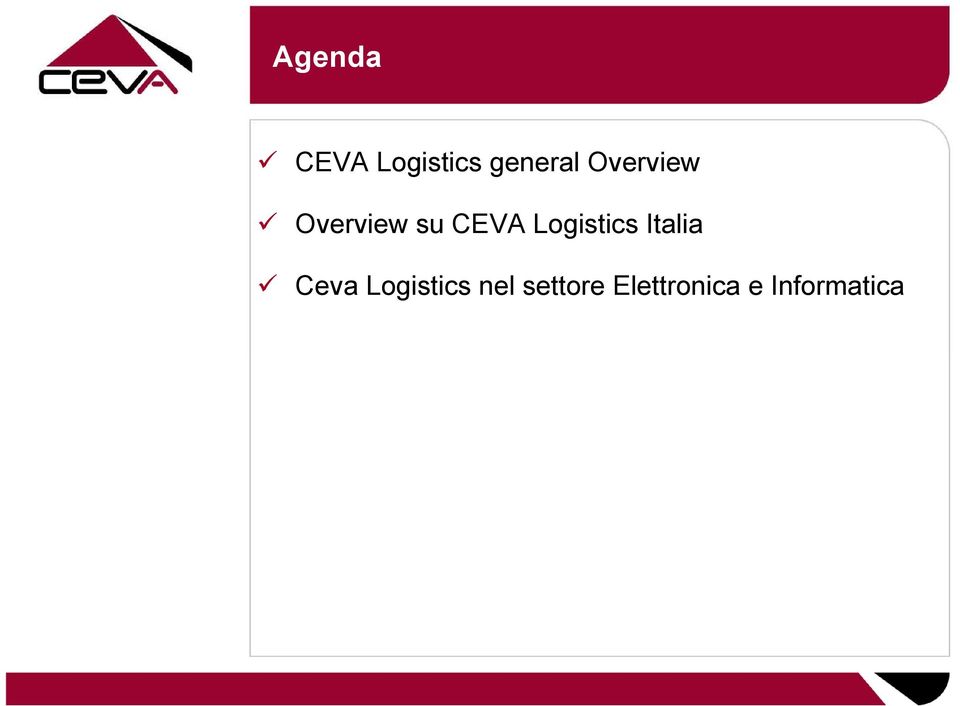 Logistics Italia Ceva Logistics