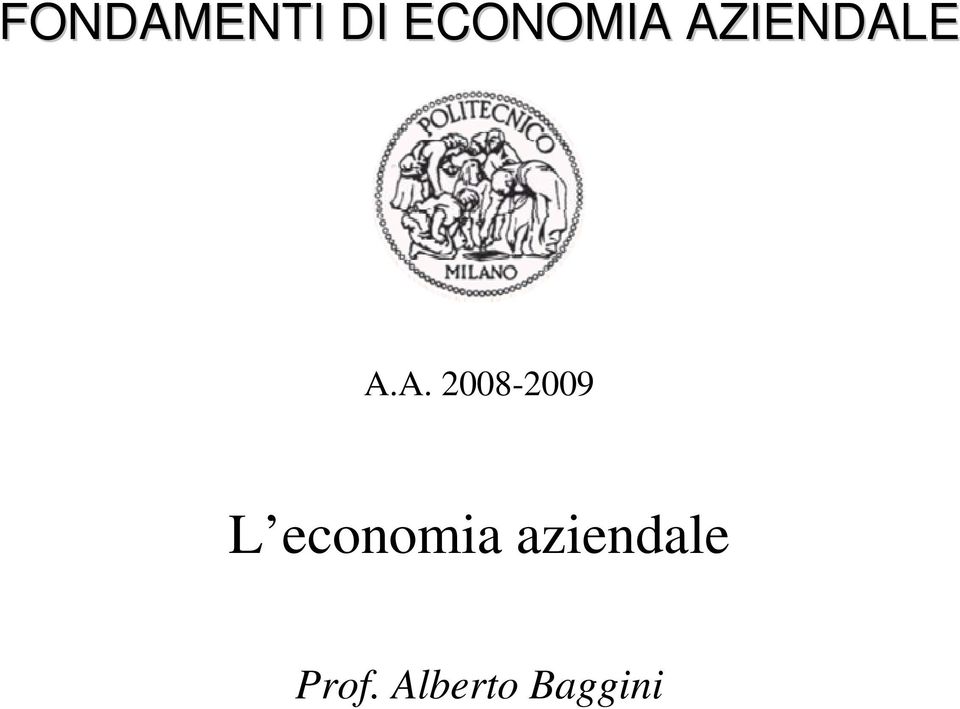 2008-2009 L economia