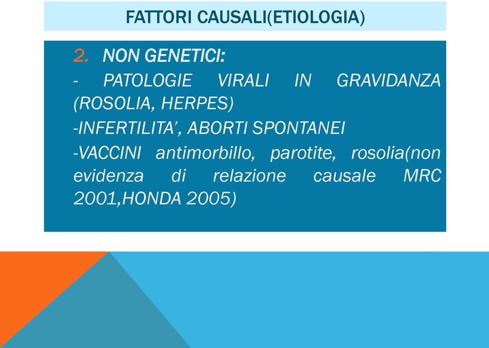 (ROSOLIA, HERPES) -INFERTILITA, ABORTI SPONTANEI