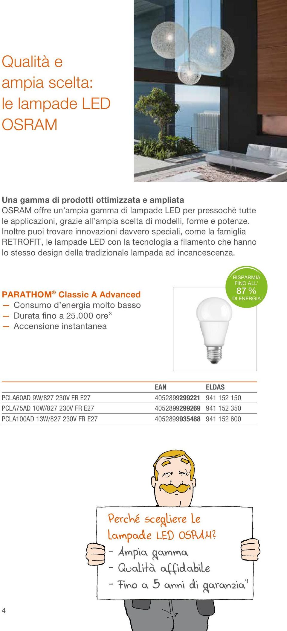 Inoltre puoi trovare innovazioni davvero speciali, come la famiglia RETROFIT, le lampade LED con la tecnologia a filamento che hanno lo stesso design della tradizionale lampada ad incancescenza.