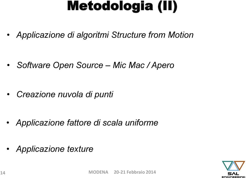 Mac / Apero Creazione nuvola di punti