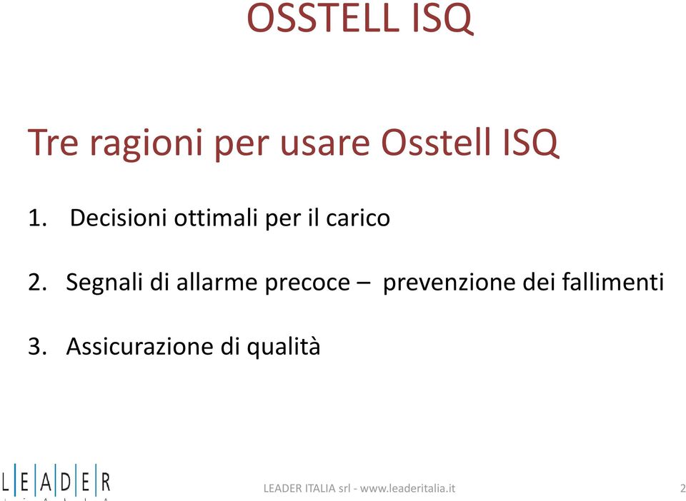 Segnali di allarme precoce prevenzione