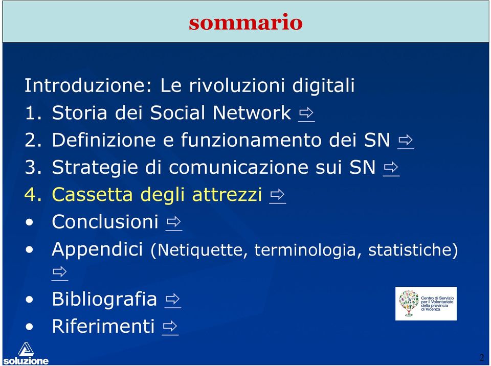 Strategie di comunicazione sui SN 4.