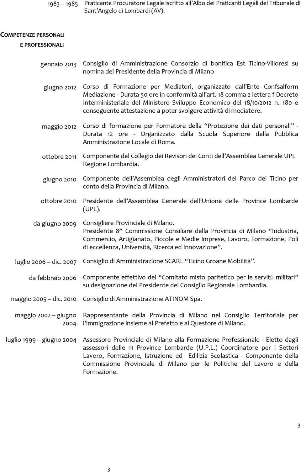 Formazione per Mediatori, organizzato dall Ente Confsalform Mediazione - Durata 50 ore in conformità all art.