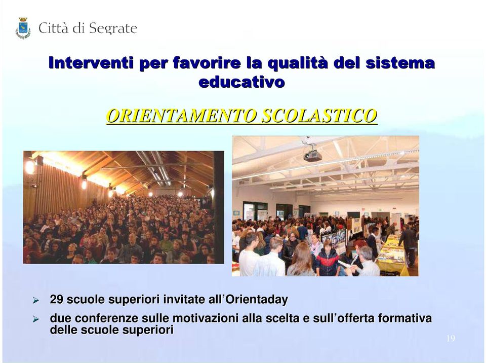 invitate all Orientaday due conferenze sulle