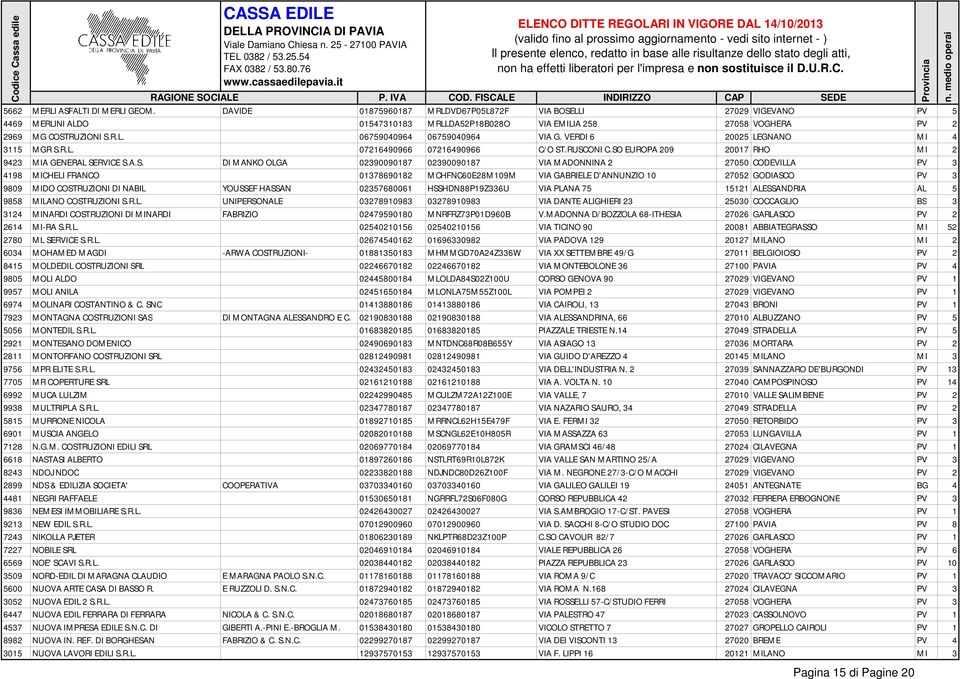 VERDI 6 20025 LEGNANO MI 4 3115 MGR S.