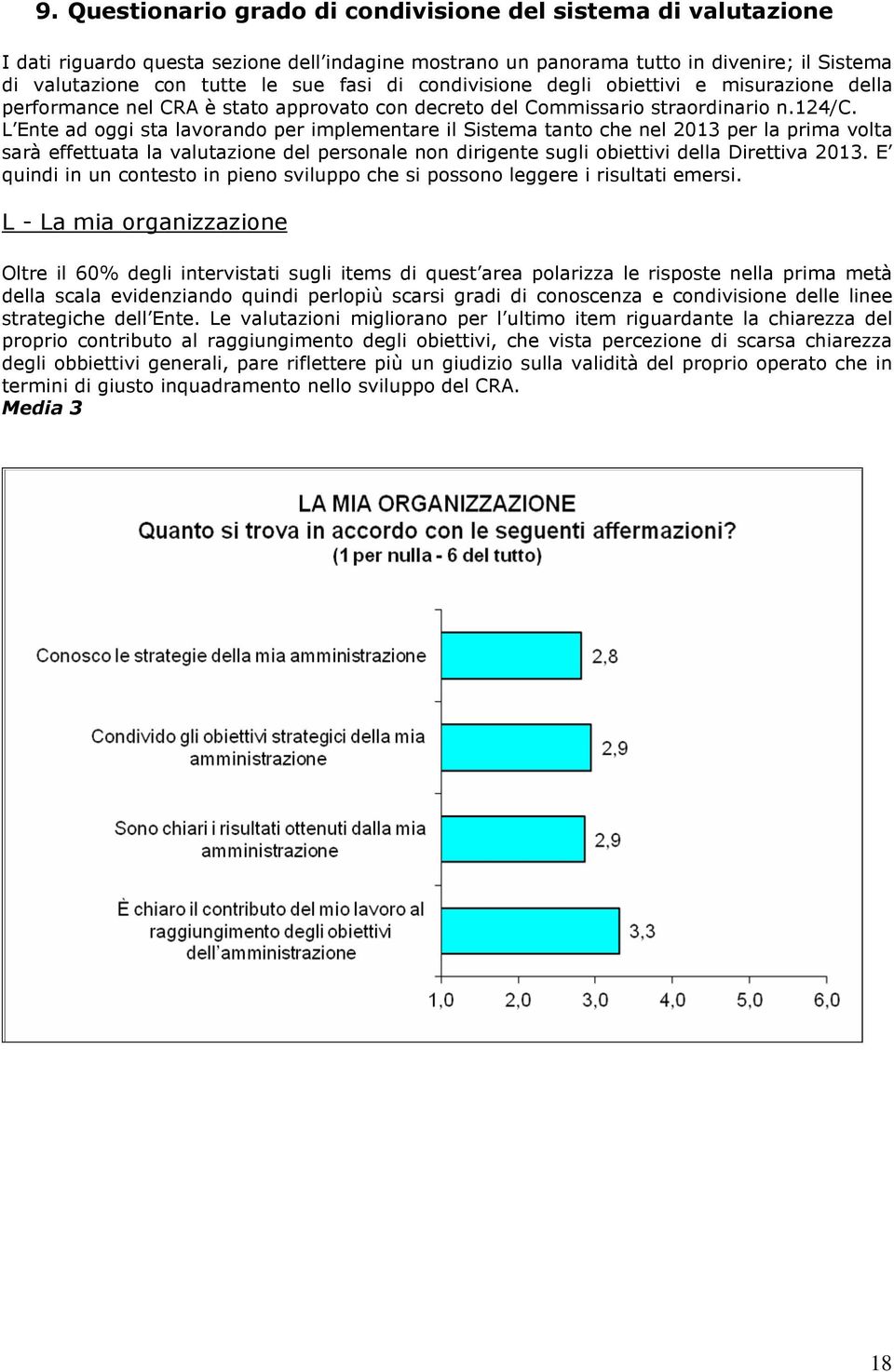 L Ente ad oggi sta lavorando per implementare il Sistema tanto che nel 2013 per la prima volta sarà effettuata la valutazione del personale non dirigente sugli obiettivi della Direttiva 2013.