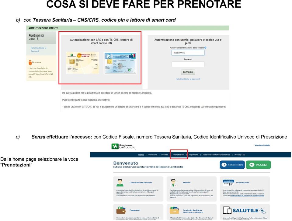 con Codice Fiscale, numero Tessera Sanitaria, Codice Identificativo