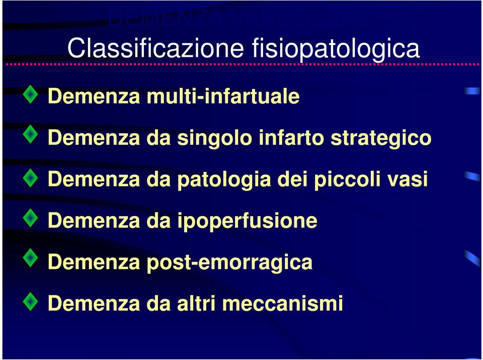 strategico Demenza da patologia dei piccoli vasi Demenza