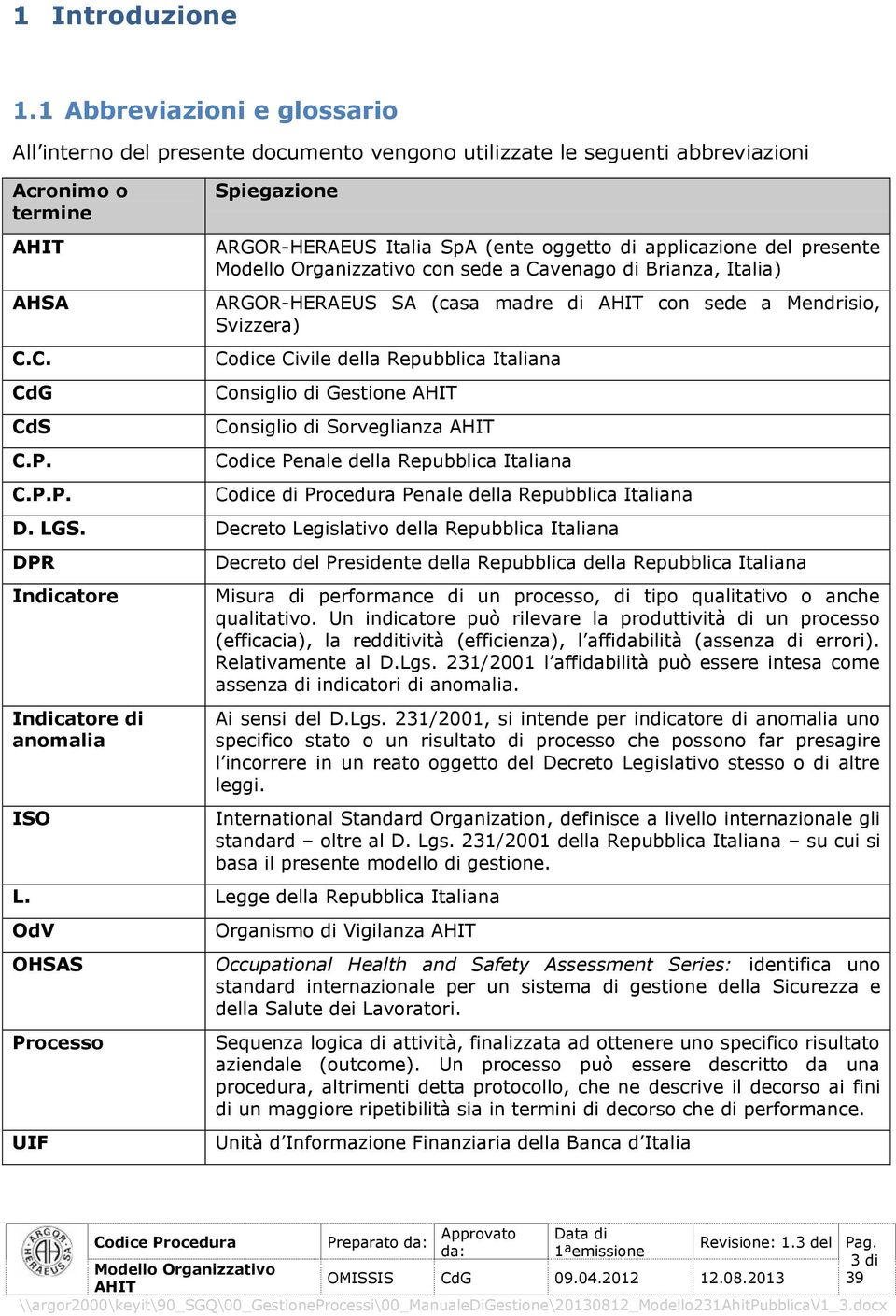 Repubblica Italiana Consiglio di Consiglio di Sorveglianza Codice Penale della Repubblica Italiana Codice di cedura Penale della Repubblica Italiana D. LGS.