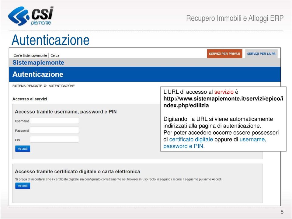 php/edilizia Digitando la URL si viene automaticamente indirizzati alla