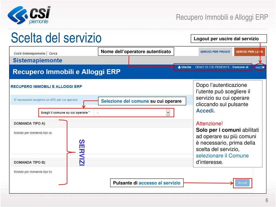 cliccando sul pulsante Accedi. Attenzione!