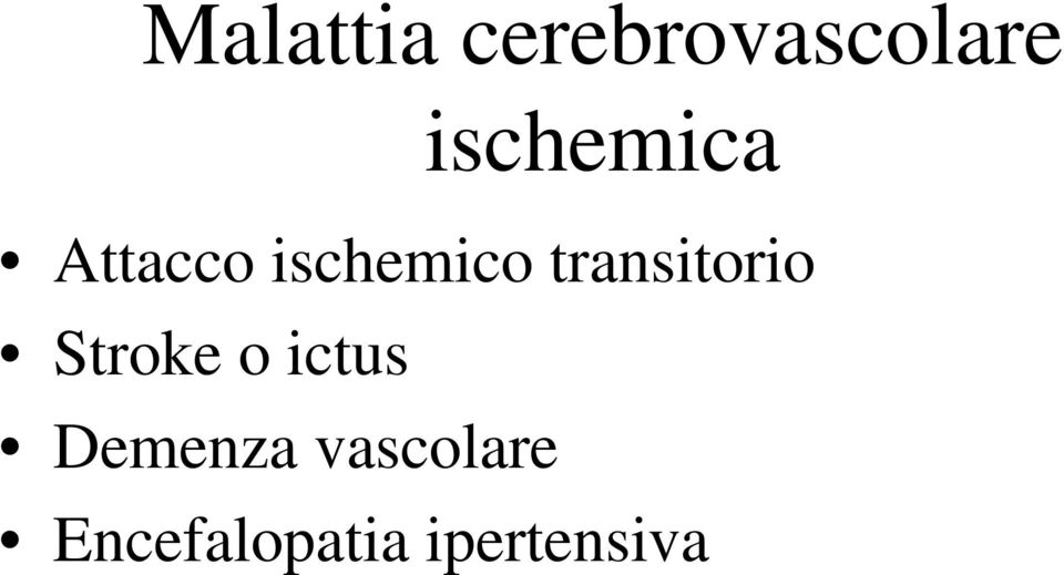 transitorio Stroke o ictus