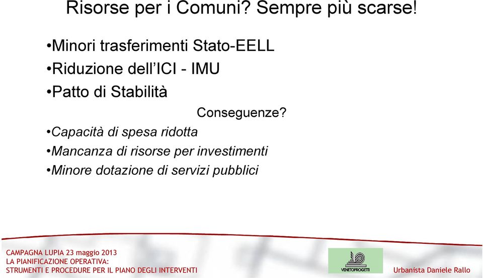 Patto di Stabilità Conseguenze?