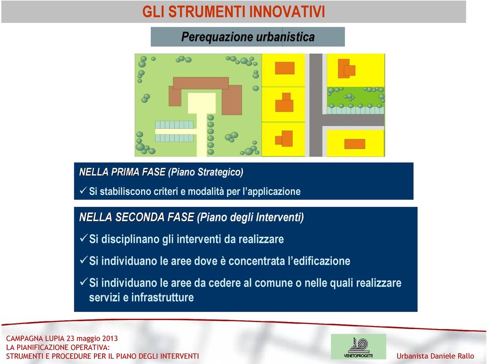 Si disciplinano gli interventi da realizzare Si individuano le aree dove è concentrata l