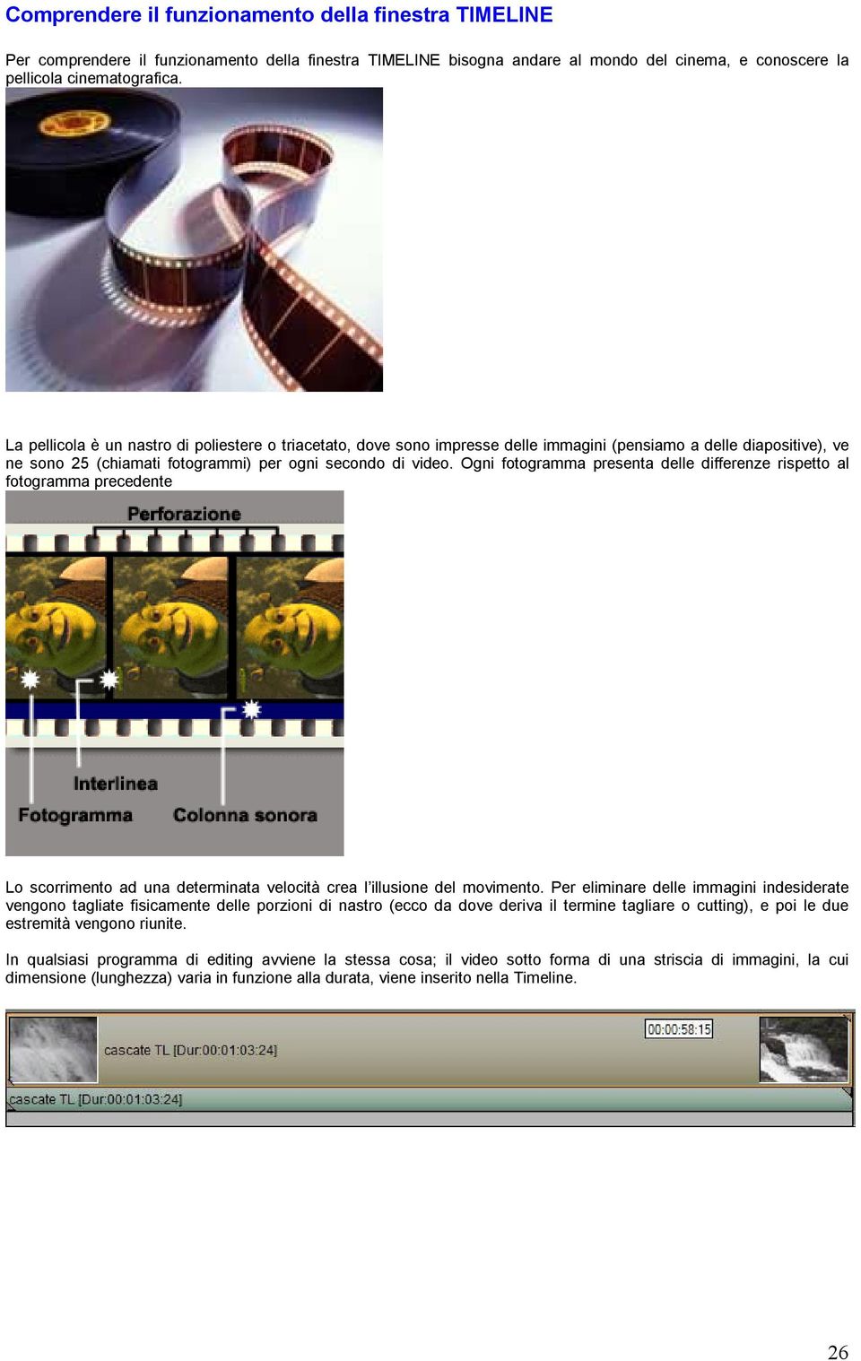 Ogni fotogramma presenta delle differenze rispetto al fotogramma precedente Lo scorrimento ad una determinata velocità crea l illusione del movimento.