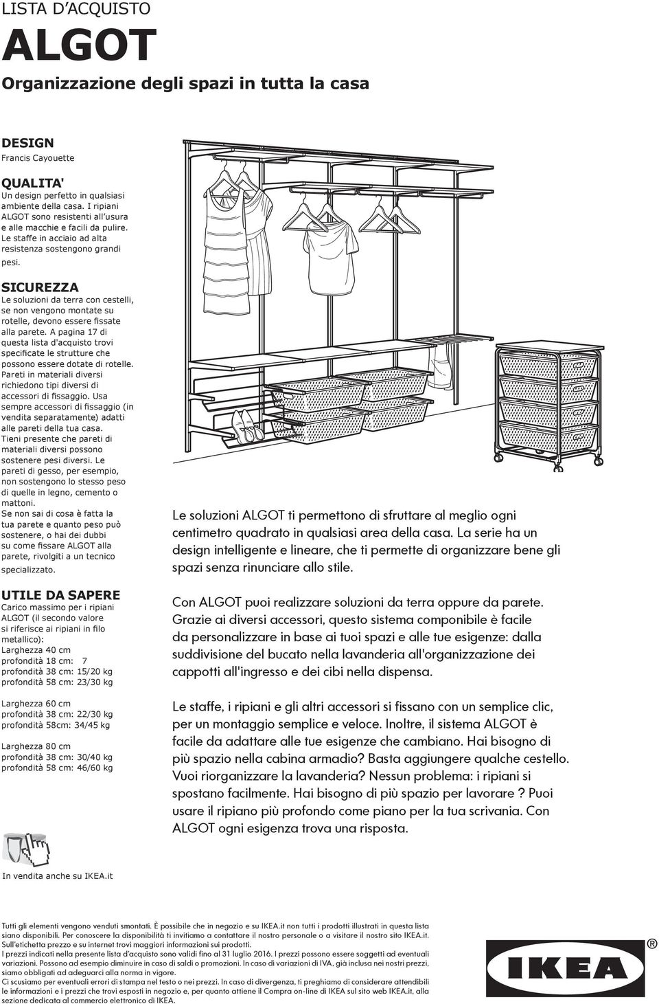 Lista D Acquisto Algot Organizzazione Degli Spazi In Tutta La Casa Pdf Free Download