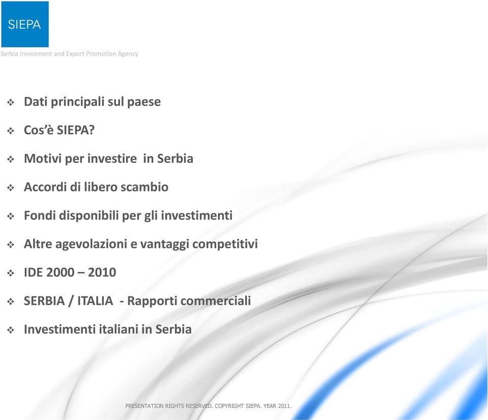 disponibili per gli investimenti Altre agevolazioni e vantaggi