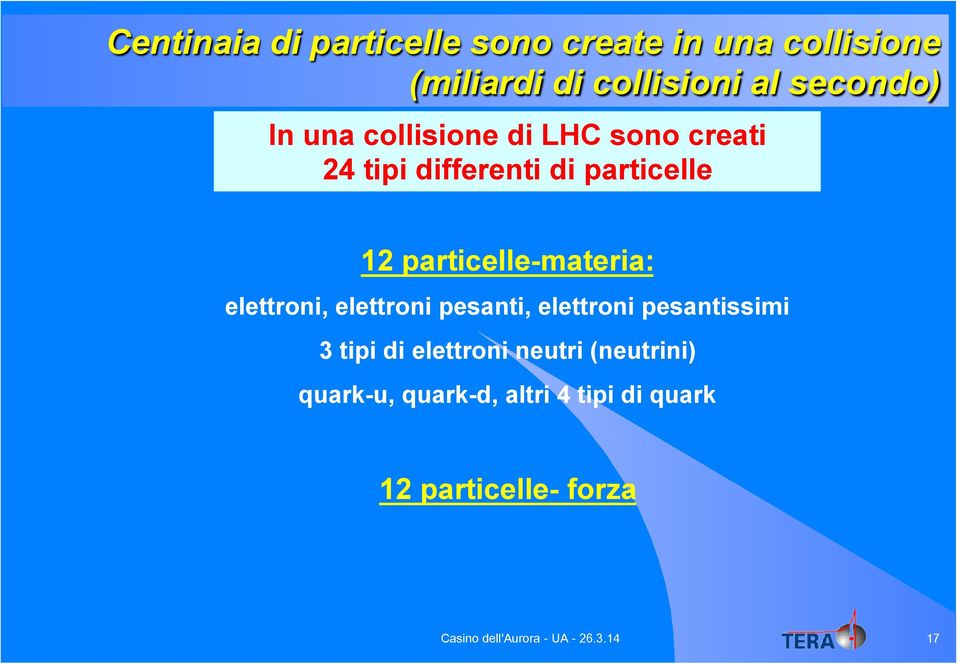 particelle-materia: elettroni, elettroni pesanti, elettroni pesantissimi 3 tipi di