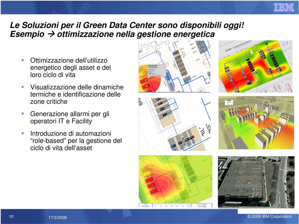 del loro ciclo di vita Visualizzazione delle dinamiche termiche e identificazione delle zone critiche