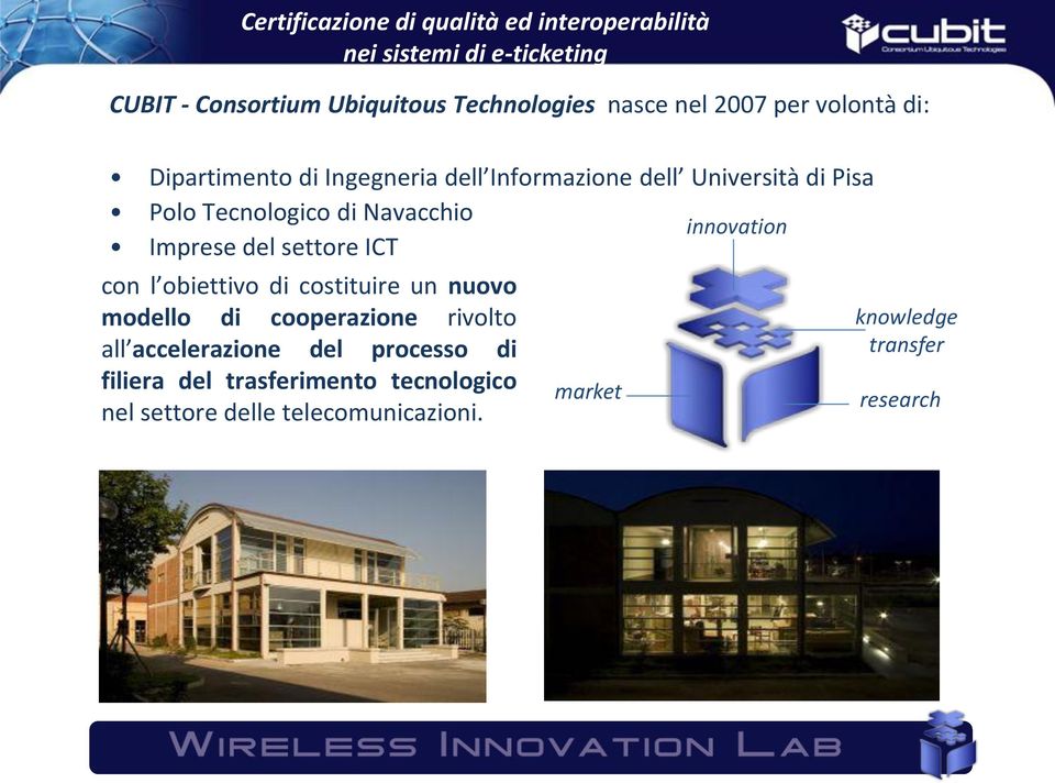 innovation Imprese del settore ICT con l obiettivo di costituire un nuovo modello di cooperazione rivolto all accelerazione