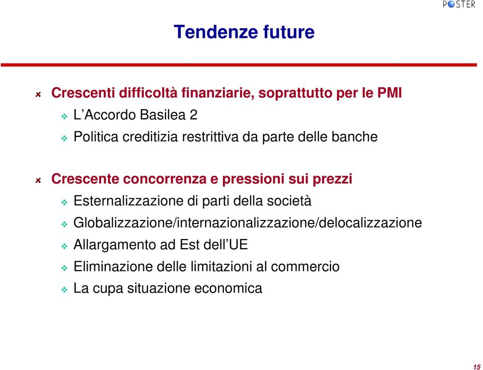 prezzi Esternalizzazione di parti della società