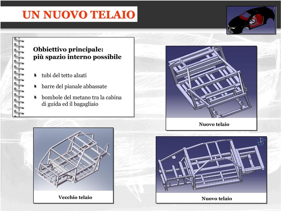 pianale abbassate bombole del metano tra la cabina di