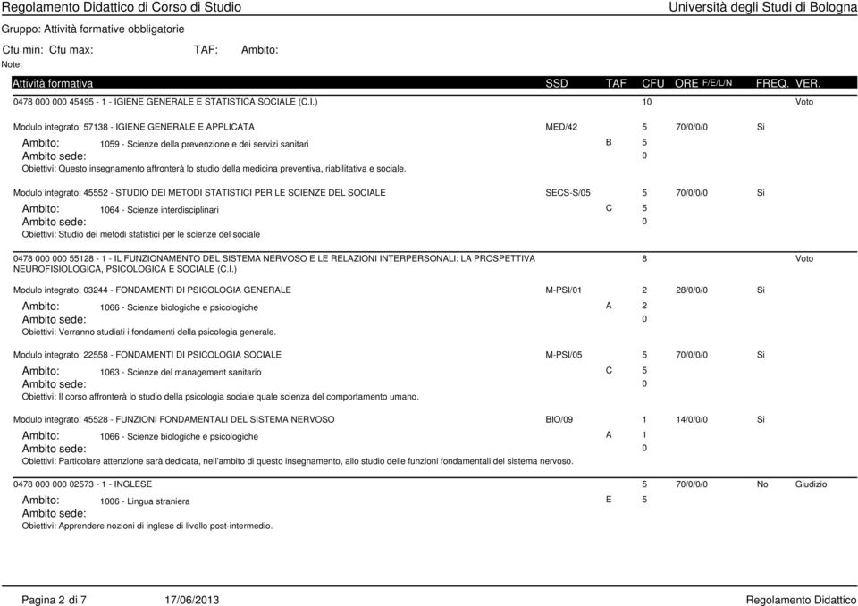 affronterà lo studio della medicina preventiva, riabilitativa e sociale.