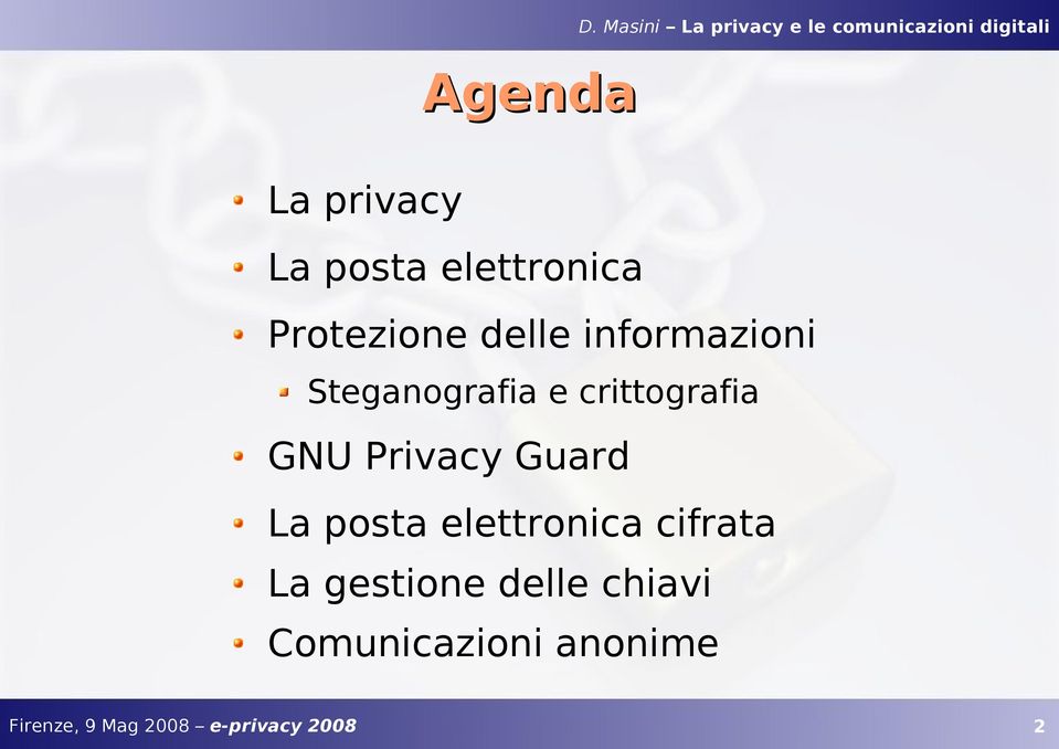 crittografia GNU Privacy Guard La posta