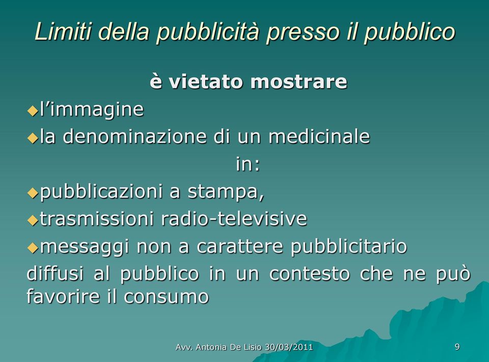 stampa, trasmissioni radio-televisive messaggi non a carattere