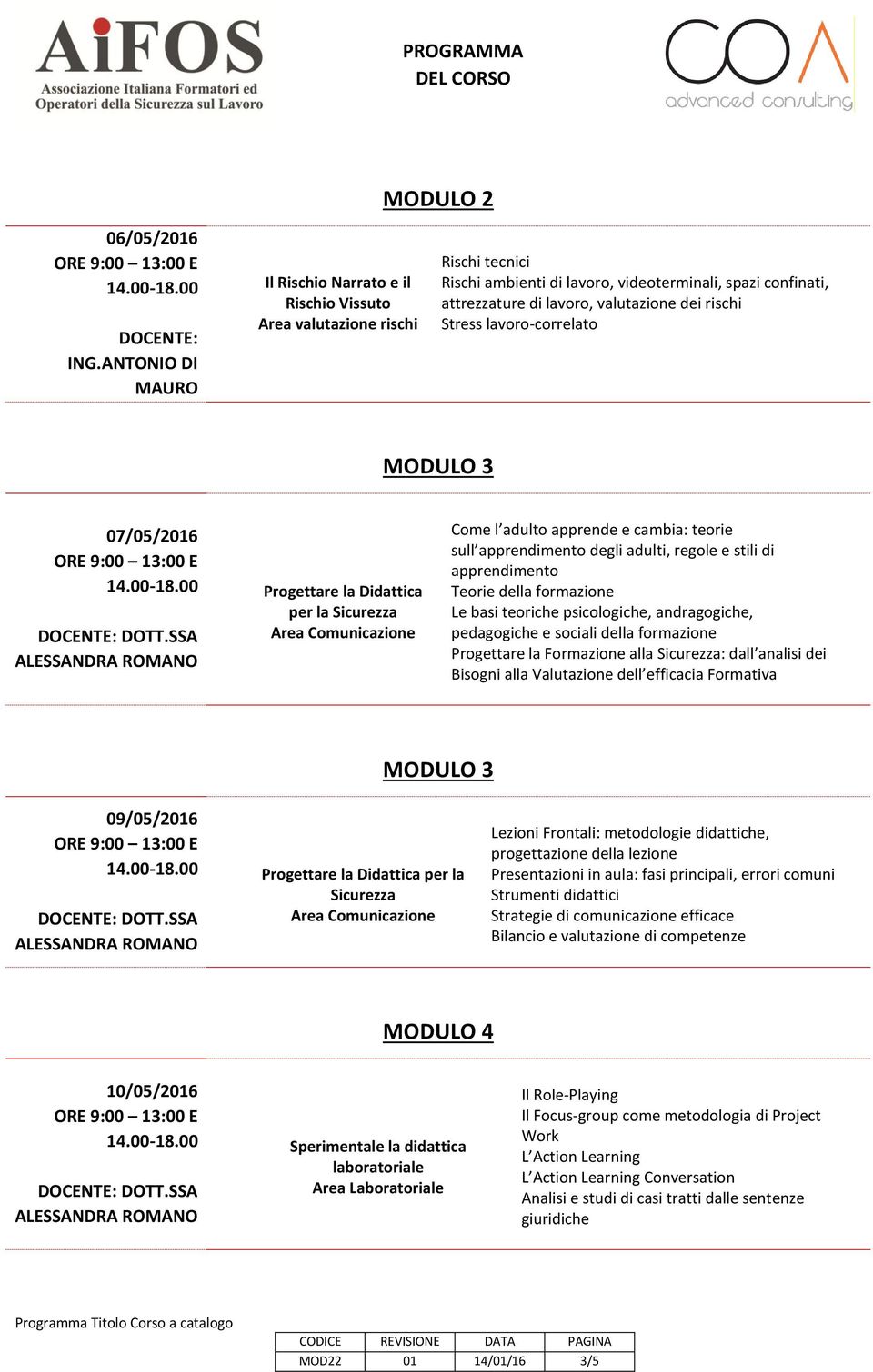 Stress lavoro-correlato MODULO 3 07/05/2016 DOTT.