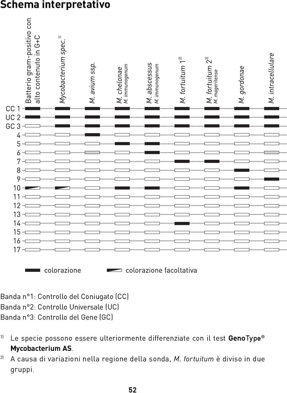 possono essere ulteriormente differenziate con il test Geno Type Mycobacterium