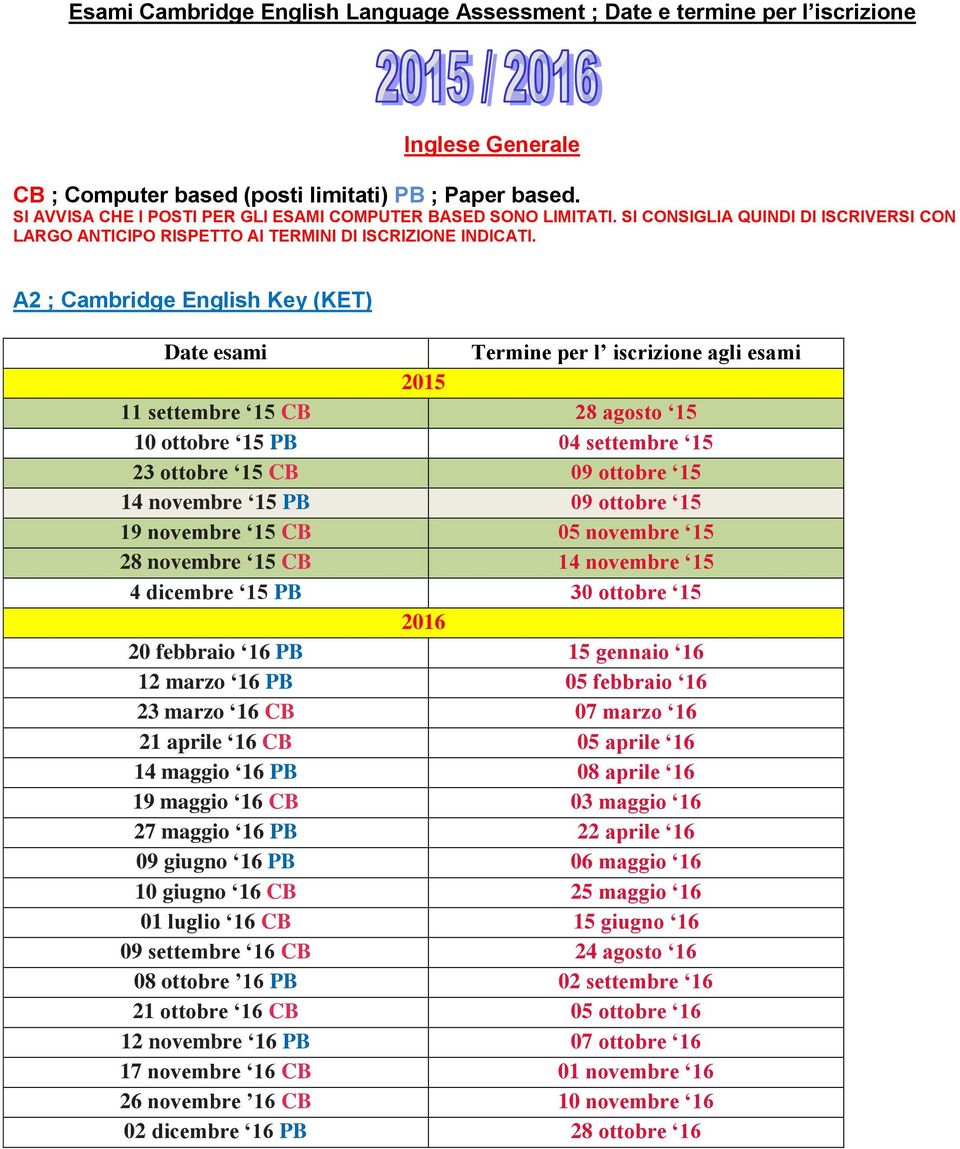 dicembre 15 PB 30 ottobre 15 20 febbraio 16 PB 15 gennaio 16 23 marzo 16 CB 07 marzo 16 21 aprile 16 CB 05 aprile 16 14 maggio 16 PB 08 aprile 16 27 maggio 16 PB 22 aprile 16 09 giugno 16 PB 06