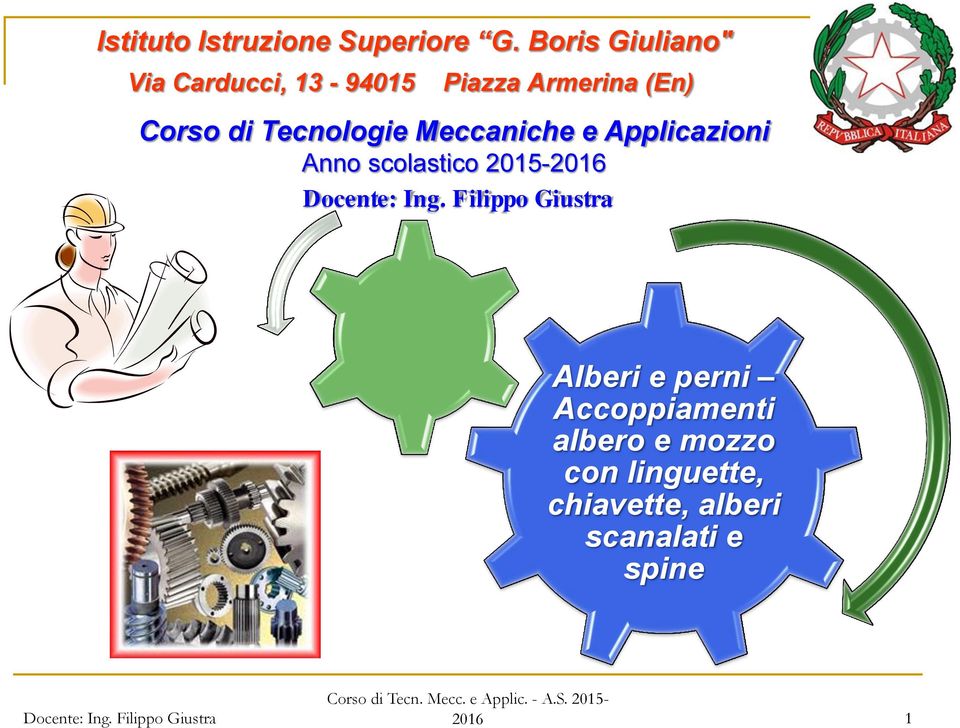 Applicazioni Anno scolastico 2015-2016 Docente: Ing.