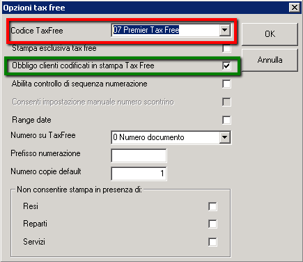 È consigliabile selezionare anche l opzione Obbligo clienti codificati in stampa Tax Free in modo da poter gestire le informazioni obbligatorie tramite la gestione degli elenchi. 2.2.1.2 Store2.