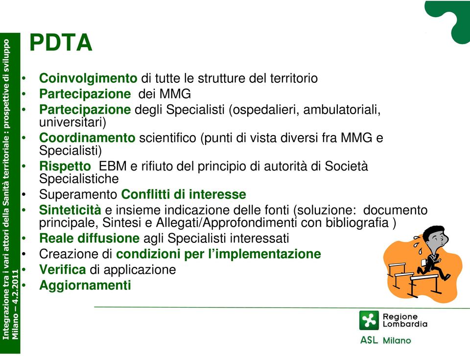 Specialistiche Superamento Conflitti di interesse Sinteticità e insieme indicazione delle fonti (soluzione: documento principale, Sintesi e