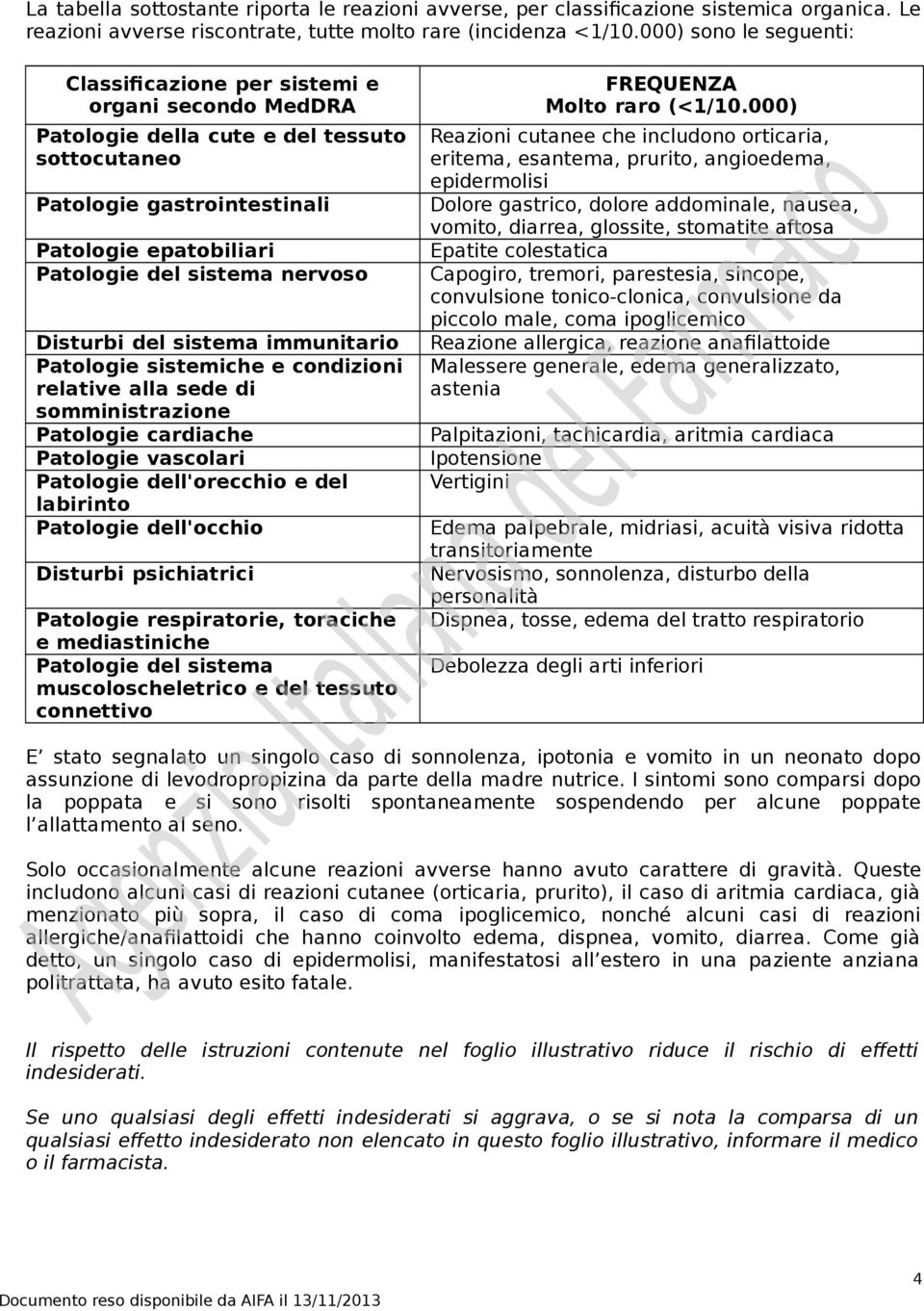 nervoso Disturbi del sistema immunitario Patologie sistemiche e condizioni relative alla sede di somministrazione Patologie cardiache Patologie vascolari Patologie dell'orecchio e del labirinto