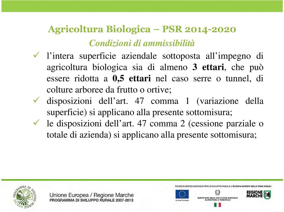 arboree da frutto o ortive; disposizioni dell art.