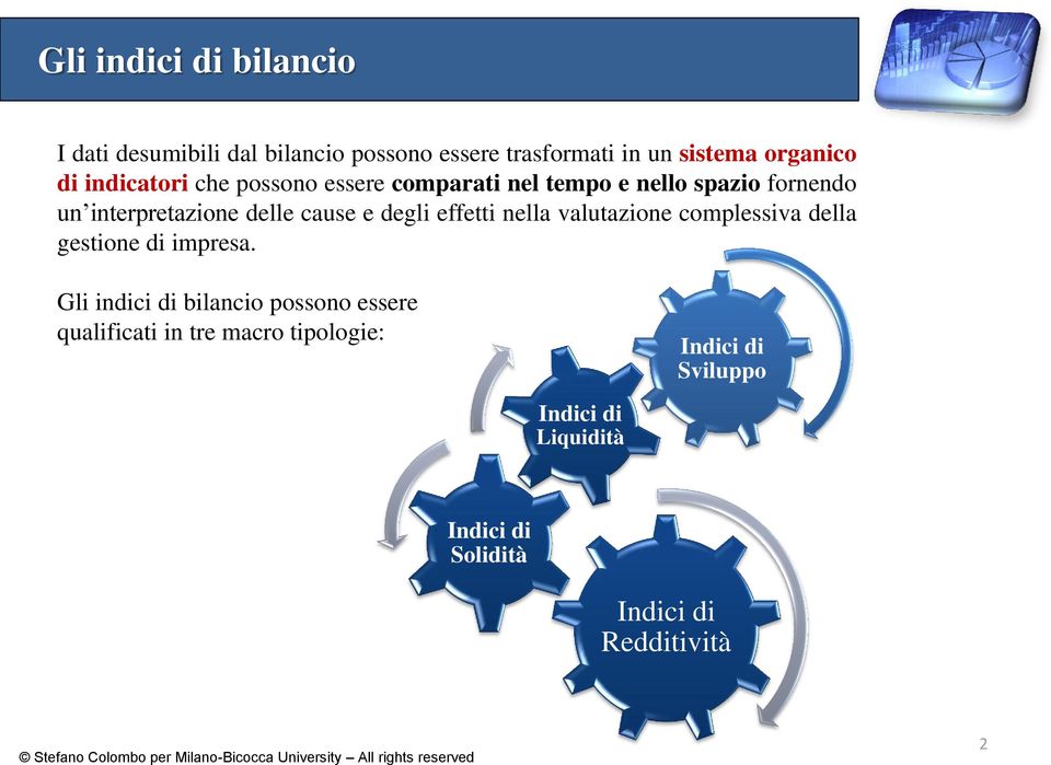 degli effetti nella valutazione complessiva della gestione di impresa.