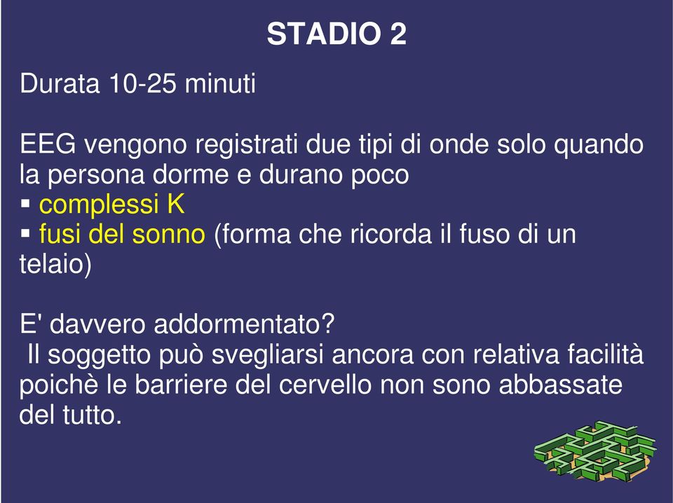 fuso di un telaio) E' davvero addormentato?