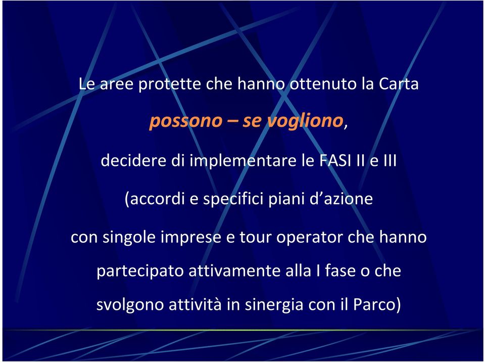 d azione con singole imprese e tour operator che hanno partecipato