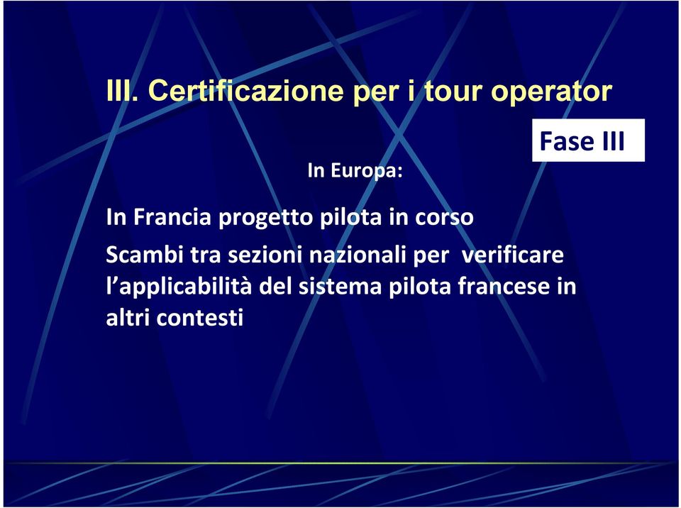 Scambi tra sezioni nazionali per verificare l